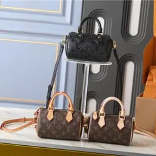 Louis Vuitton Brown Beige Structured Top-Handle Monogram Canvas Tote Bag
