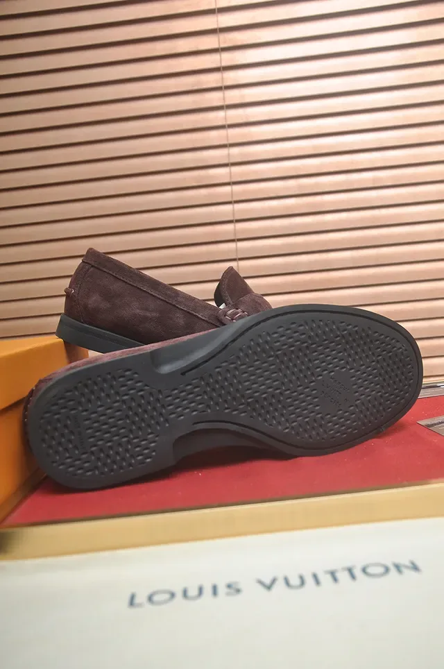 Louis Vuitton Brown Black Suede Upper Penny Strap Loafer 3