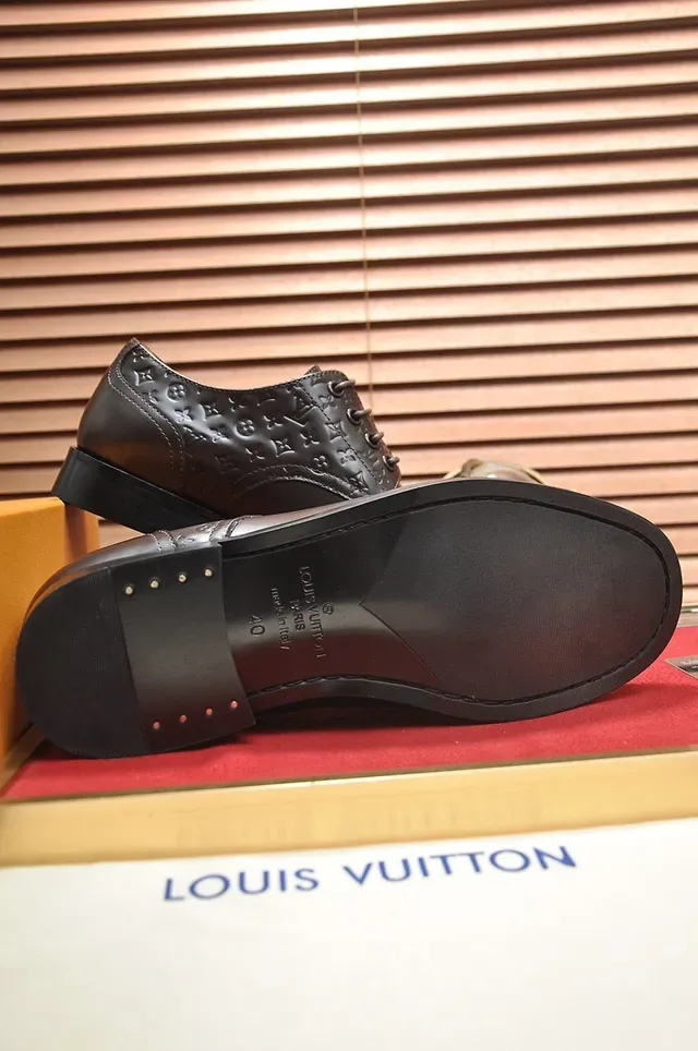 Louis Vuitton Zapatos Oxford Marrón Punta de Acero 4