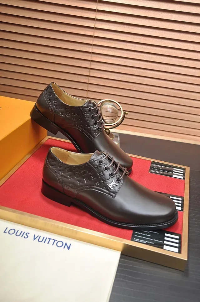Louis Vuitton Zapatos Oxford Marrón Punta de Acero 5
