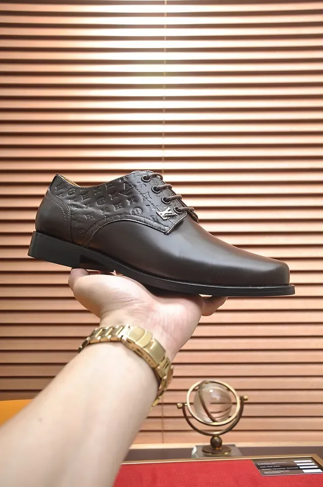 Louis Vuitton Zapatos Oxford Marrón Punta de Acero 7