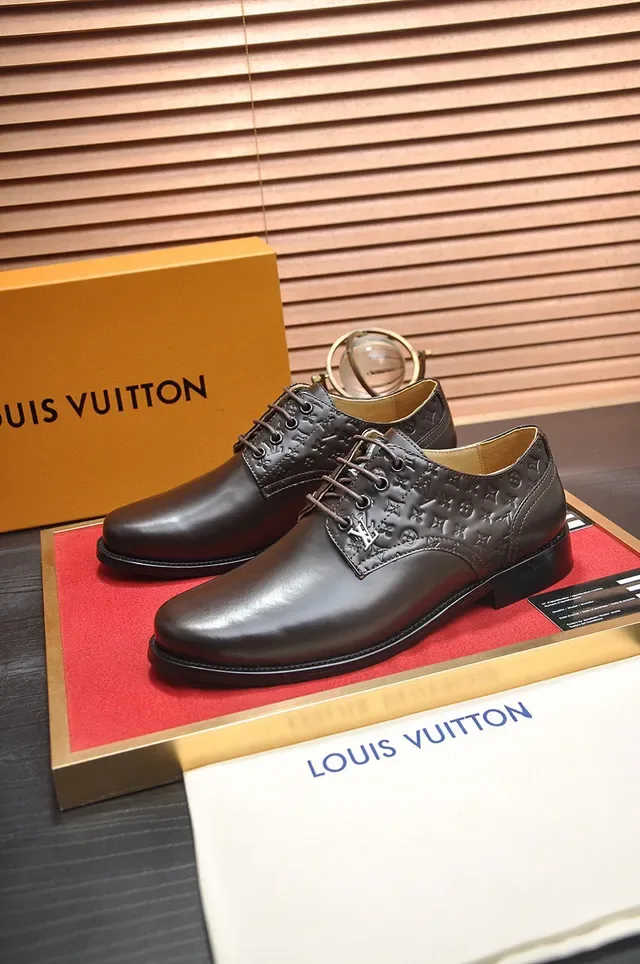 Louis Vuitton Zapatos Oxford Marrón Punta de Acero 8