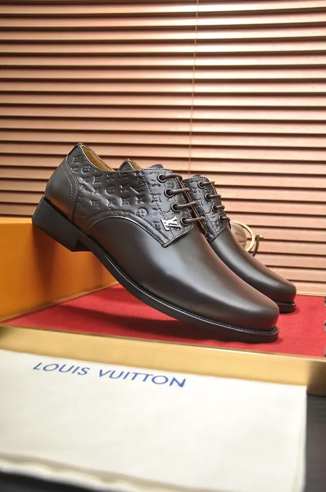 Louis Vuitton Zapatos Oxford Marrón Punta de Acero 9