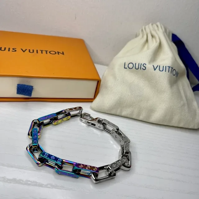 Louis Vuitton Chain Bracelet Iridescent Multicolor Metal Bracelet 3