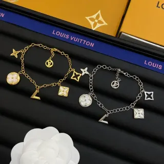 Louis Vuitton Charm Bracelet Gold Silver Chain-Link Bracelet
