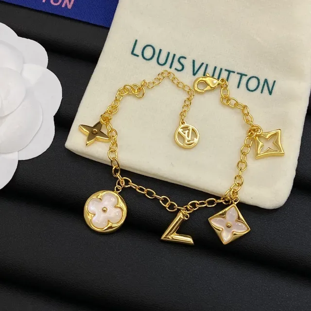 Louis Vuitton Charm Bracelet Gold Silver Chain-Link Bracelet 2