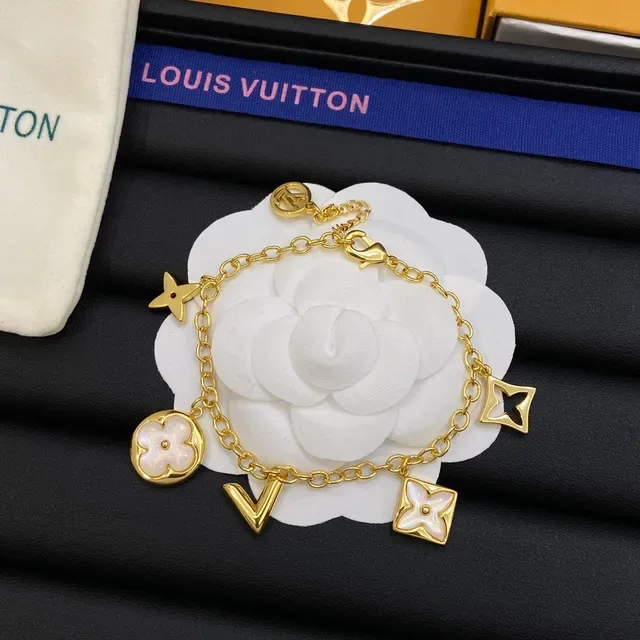 Louis Vuitton Charm Bracelet Gold Silver Chain-Link Bracelet 3