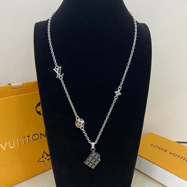 Louis Vuitton Chocolate Bar Pendant Necklace 3