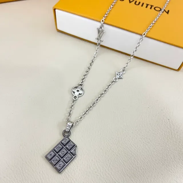 Louis Vuitton Chocolate Bar Pendant Necklace 4