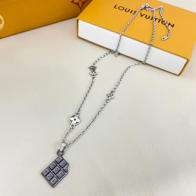 Louis Vuitton Chocolate Bar Pendant Necklace 5