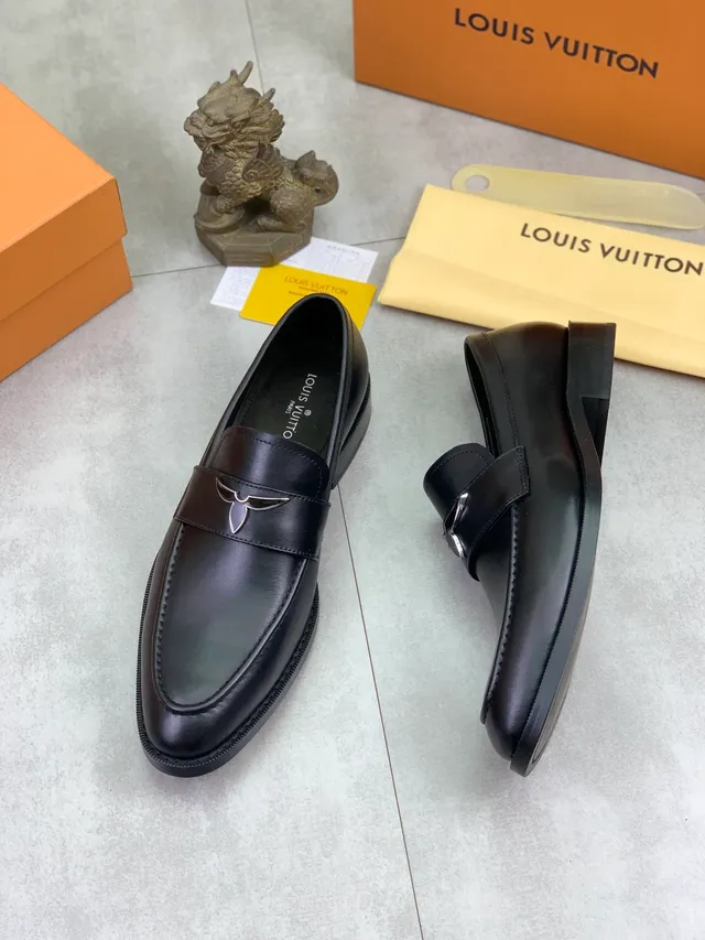 Louis Vuitton Eagle Loafer Black Leather Penny Loafer 5