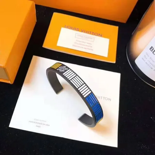 Louis Vuitton Engraved Barcode Cuff Bracelet 2