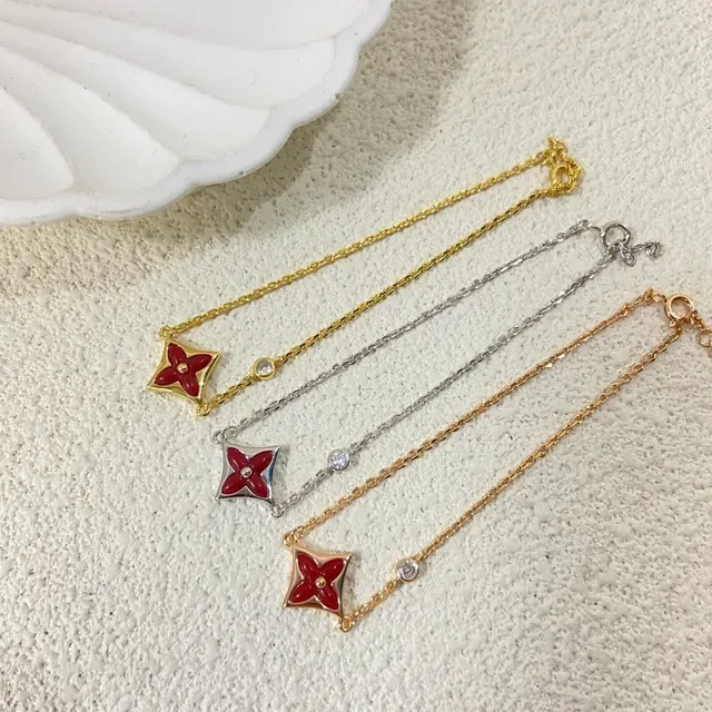 Louis Vuitton Flower and Monogram Star Enamel Charm Bracelets 2