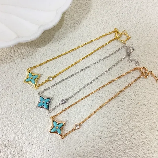 Louis Vuitton Flower and Monogram Star Enamel Charm Bracelets 3