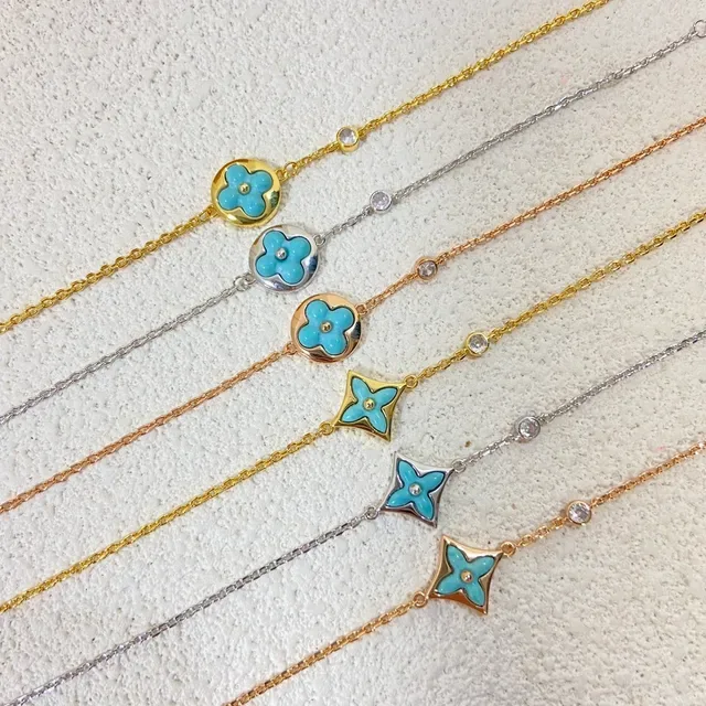 Louis Vuitton Flower and Monogram Star Enamel Charm Bracelets 5