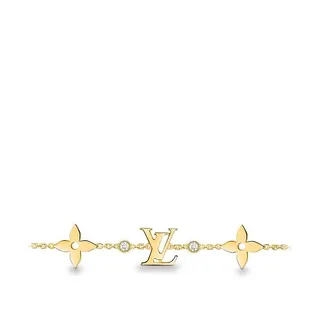 Pulseira Louis Vuitton Corrente de Ouro Motivos Florais Abertos 9