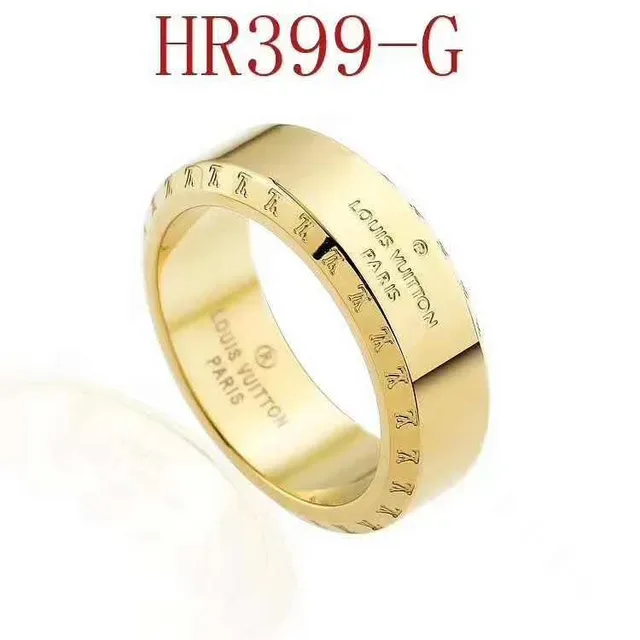 Louis Vuitton Gold Silver Engraved Band Metallic Finish Ring 4