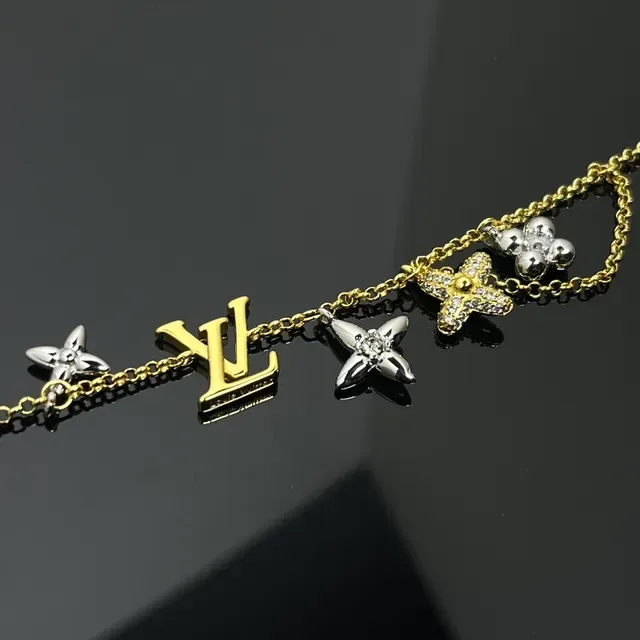 Louis Vuitton Gold Silver Two-Tone Multi-Charm Bracelet 3
