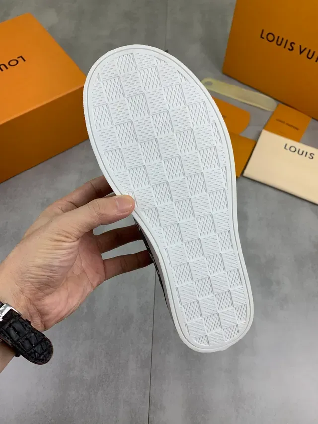 Louis Vuitton Gray White Monogram Canvas Slip-On Lifestyle Sneakers 2