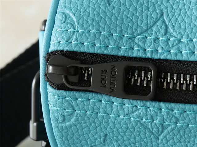 Louis Vuitton bolsa Boston verde bege monograma lona cilíndrico barril 13