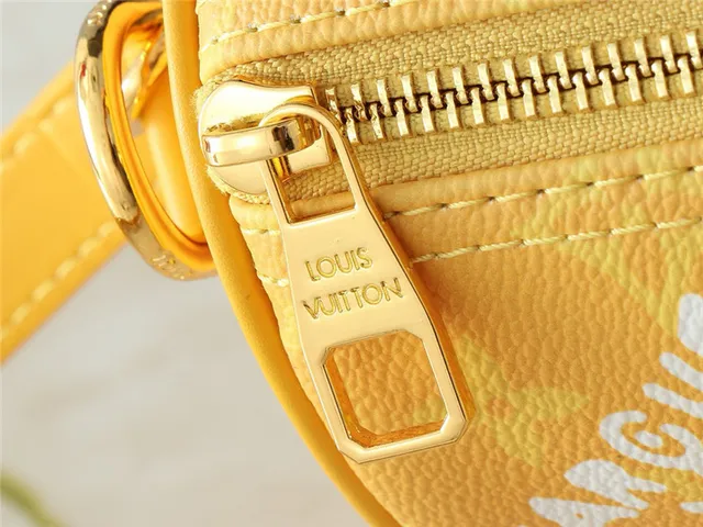 Louis Vuitton bolsa Boston verde bege monograma lona cilíndrico barril 22