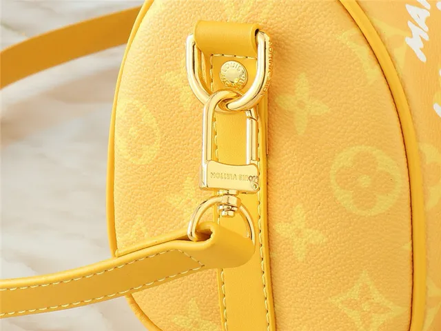 Louis Vuitton bolsa Boston verde bege monograma lona cilíndrico barril 23