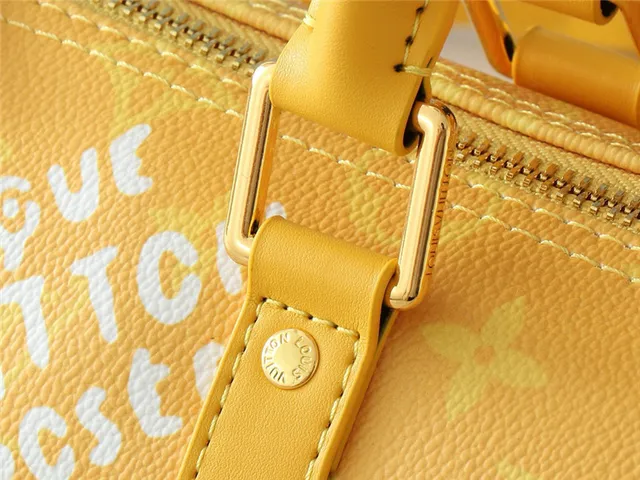Louis Vuitton bolsa Boston verde bege monograma lona cilíndrico barril 24