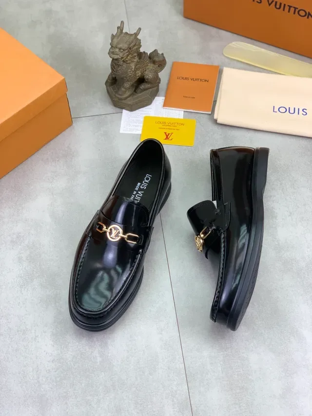 Louis Vuitton Horsebit 1955 Loafer Black Patent Leather Loafer 5