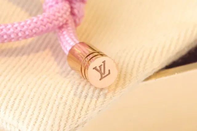 Louis Vuitton Les Parfums de Pink Transparent Braided Cord Cylindrical Charms Bracelet 3