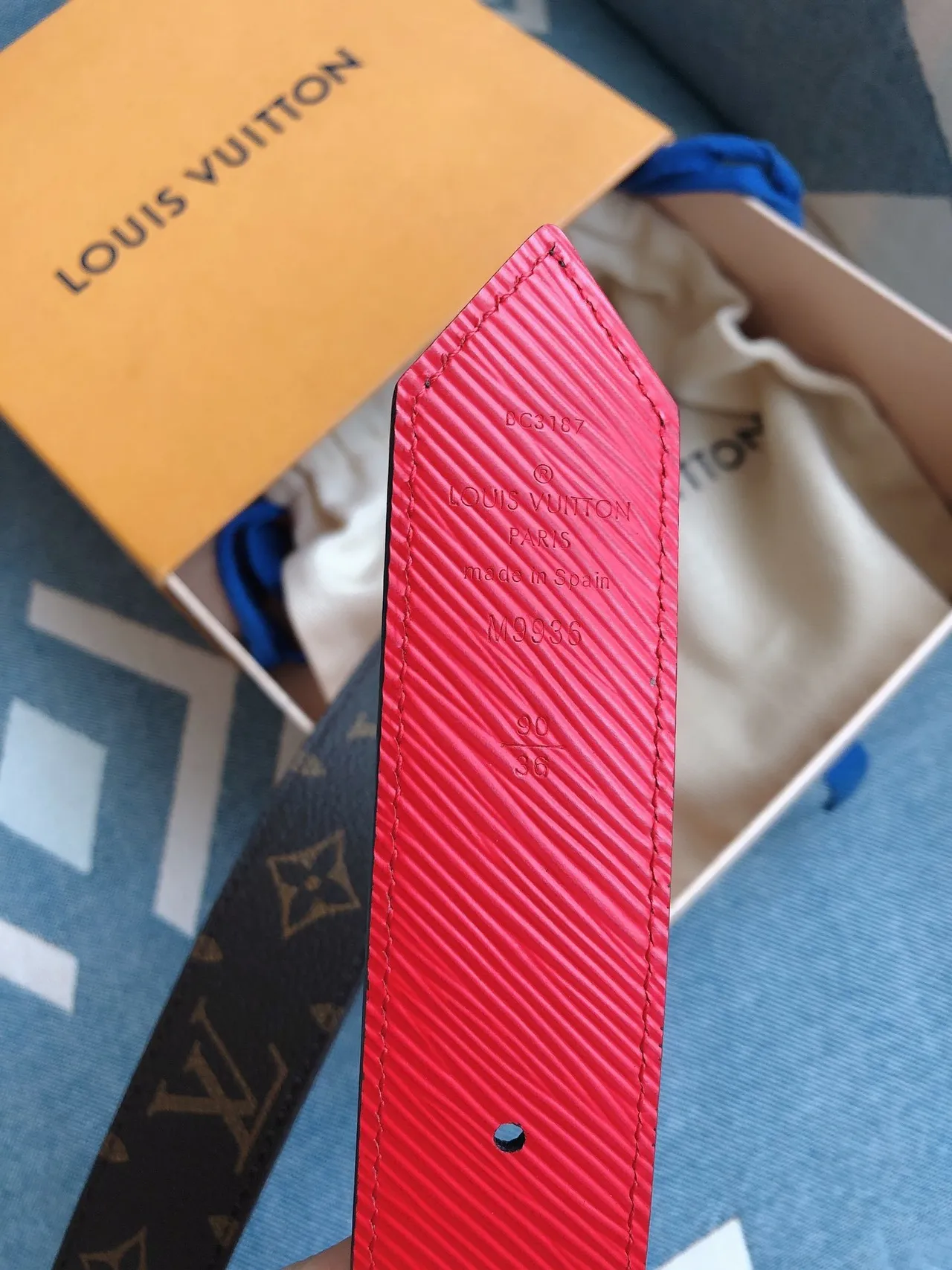 Louis Vuitton LV Circle Belt Monogram Canvas Gold-Tone Leather Belt 5
