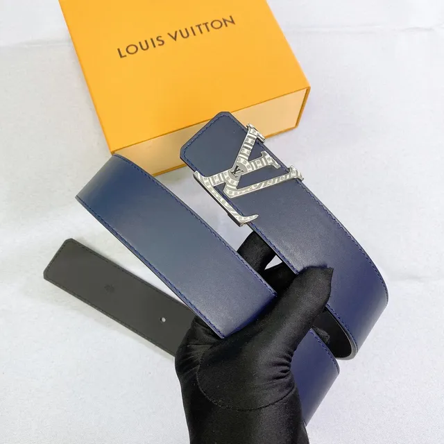 Louis Vuitton LV Initiales Navy Leather Belt 4