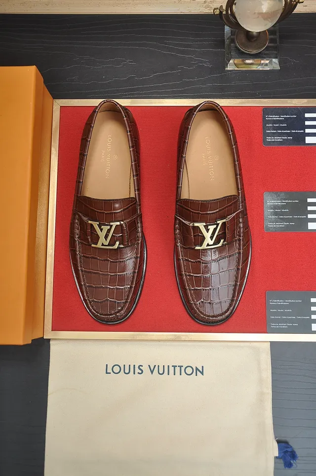 Louis Vuitton LV Loafer Brown Croc-Embossed Leather Loafer 5