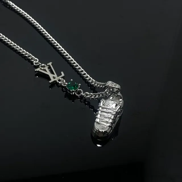 Louis Vuitton LV Monogram Sneaker Charm Silver Necklace 3
