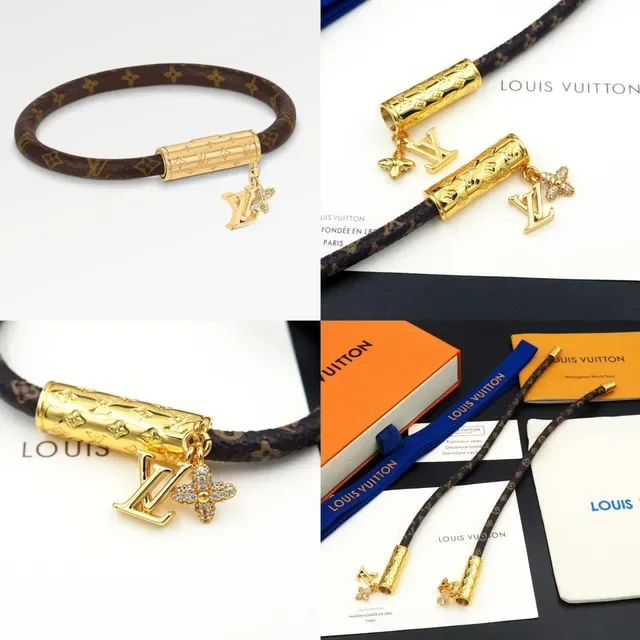 Louis Vuitton LV PUSH Monogram Brown and Gold Bracelet 9