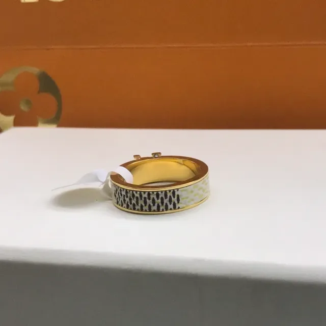 Louis Vuitton LV Ring Monogram Black and White Gold-Tone Rings 5