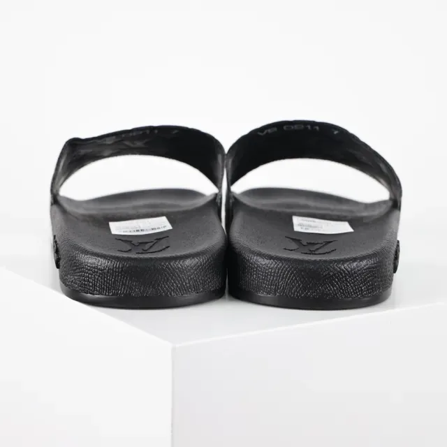 Louis Vuitton LV Slide Silver Monogram Strap Slippers 8