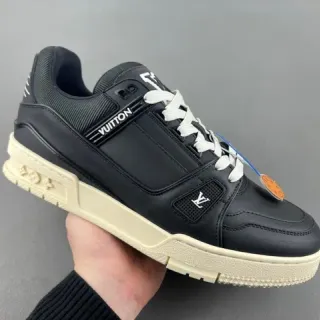 Louis Vuitton LV Trainer Black Beige Chunky Platform Sole Layered Upper Lifestyle Sneakers