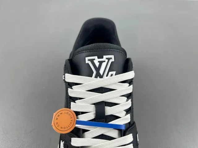 Louis Vuitton LV Trainer Black Beige Chunky Platform Sole Layered Upper Lifestyle Sneakers 4