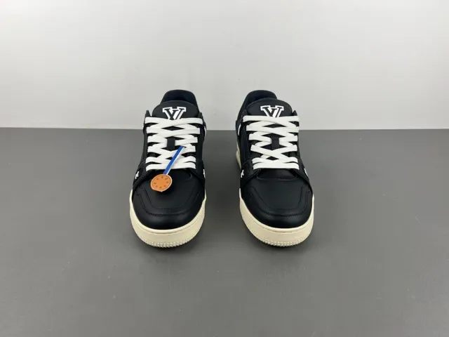 Louis Vuitton LV Trainer Black Beige Chunky Platform Sole Layered Upper Lifestyle Sneakers 10
