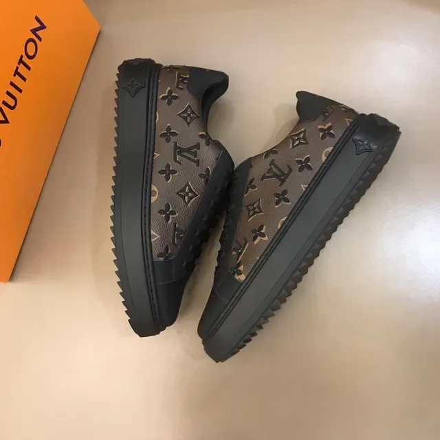 Louis Vuitton LV Trainer Black Brown Monogram Canvas Leather Overlays Lifestyle Sneakers 2