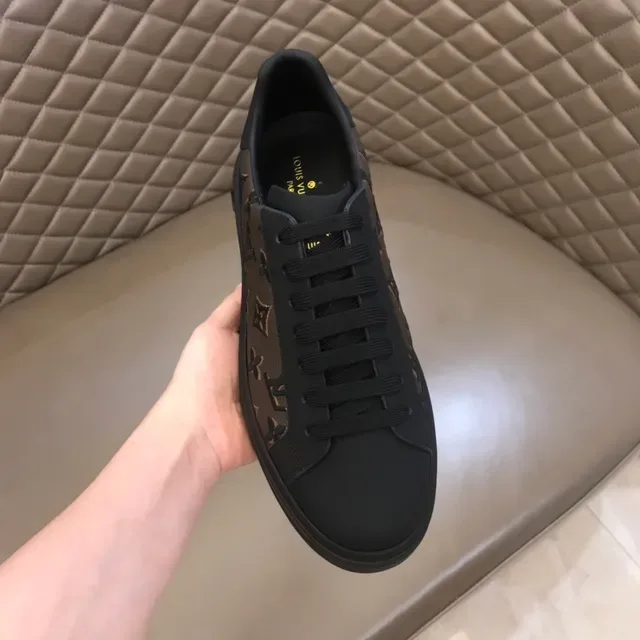 Louis Vuitton LV Trainer Black Brown Monogram Canvas Leather Overlays Lifestyle Sneakers 6