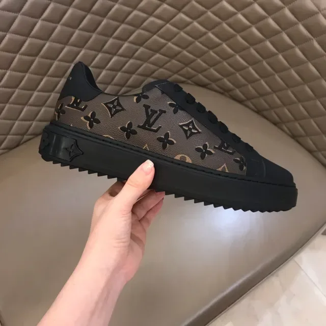 Louis Vuitton LV Trainer Black Brown Monogram Canvas Leather Overlays Lifestyle Sneakers 7