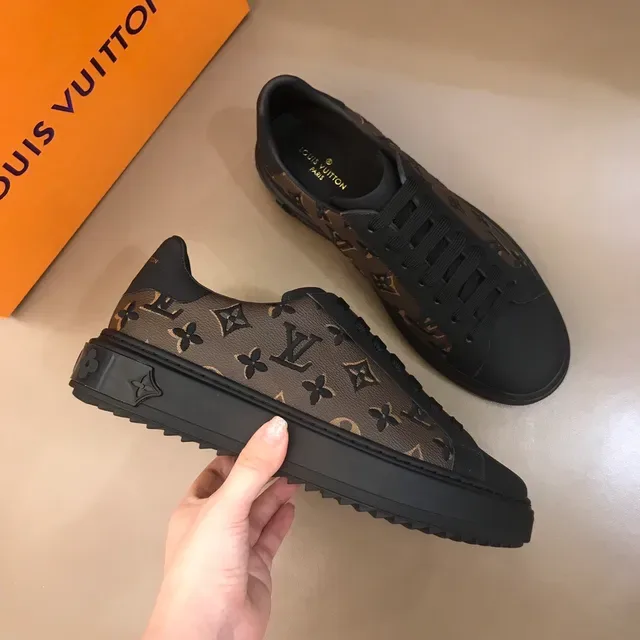 Louis Vuitton LV Trainer Black Brown Monogram Canvas Leather Overlays Lifestyle Sneakers 9
