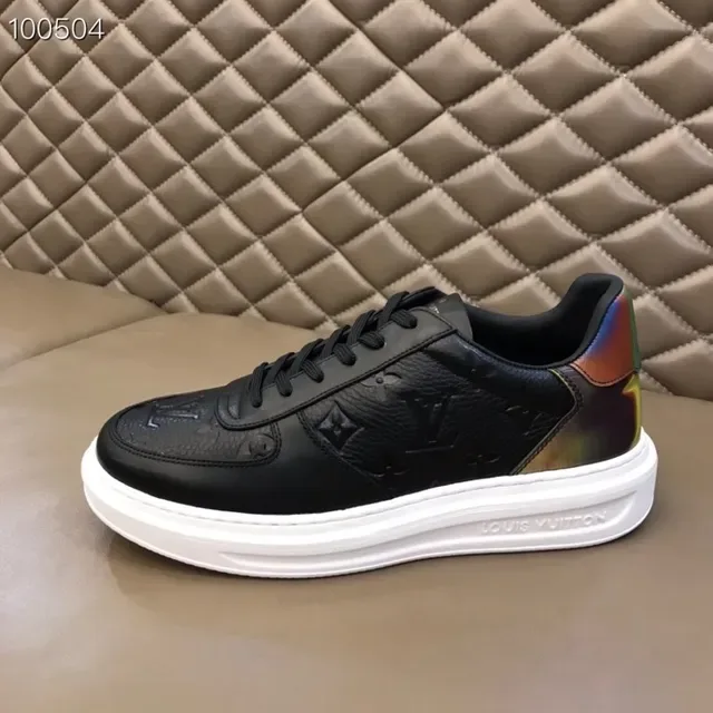 Louis Vuitton LV Trainer Black Multicolor Monogrammed Leather Iridescent Heel Tab Lifestyle Sneakers 6