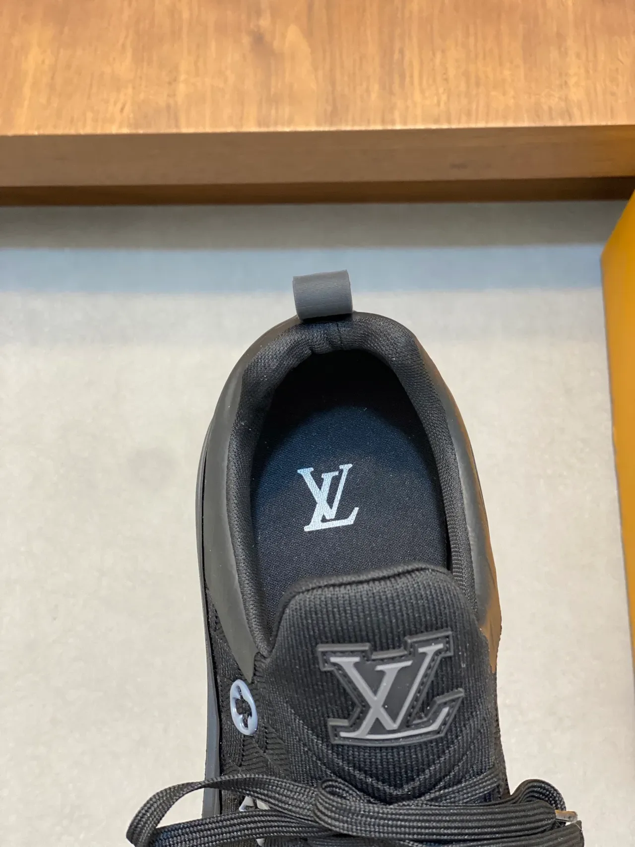 Louis Vuitton LV Trainer Black Silver Knit Monogram Upper Sculpted Rubber Sole Lifestyle Sneakers 4
