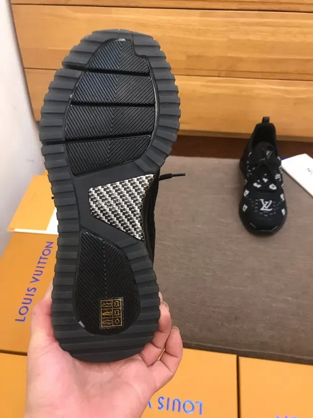 Louis Vuitton LV Trainer Black White Knit Monogram Upper Chunky Sculpted Sole Lifestyle Sneakers 4