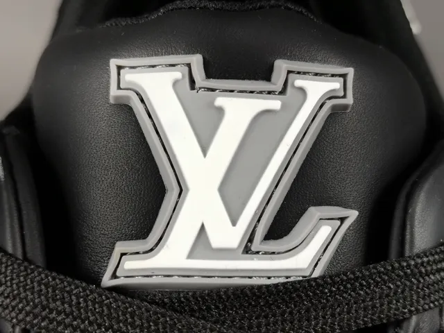 Louis Vuitton LV Trainer Black White Layered Leather Asymmetric Strap Lifestyle Sneakers 4