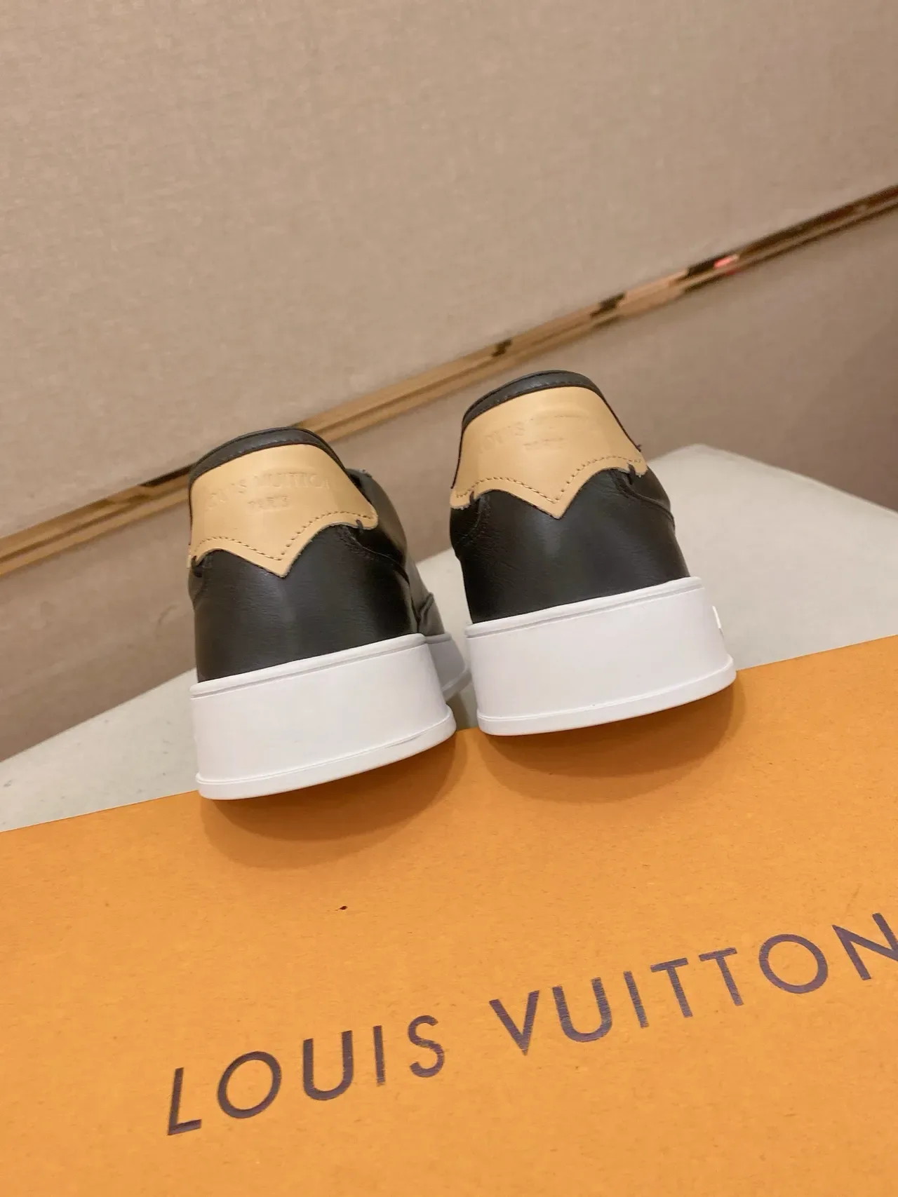 Louis Vuitton LV Trainer Black White Leather-Paneled Low-Top Lifestyle Sneakers 3
