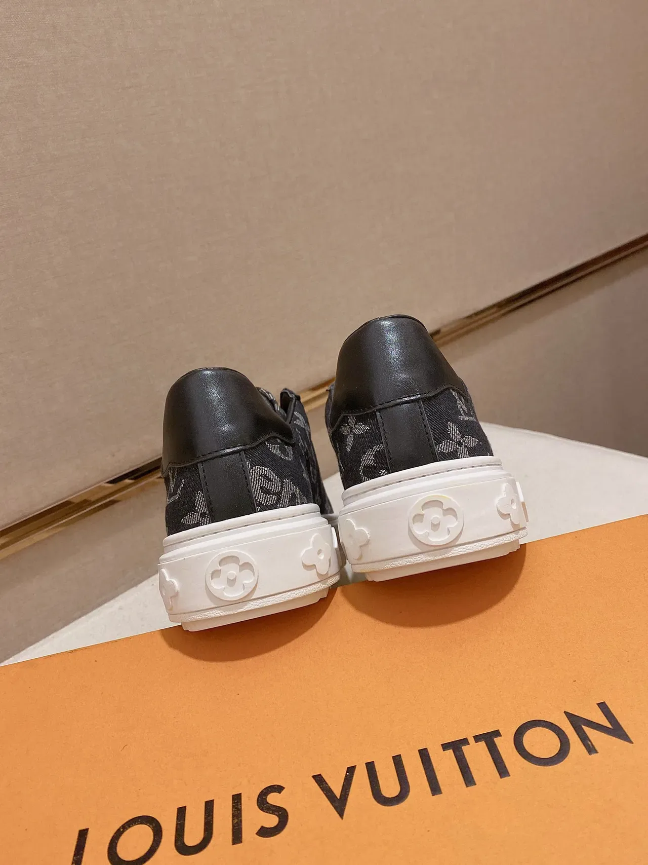 Louis Vuitton LV Trainer Black White Monogram Canvas Leather Toe Cap Lifestyle Sneakers 2