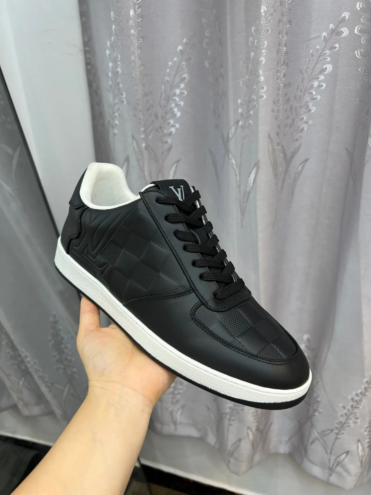 Louis Vuitton LV Trainer Black White Quilted Leather Low-Top Lifestyle Sneakers 6